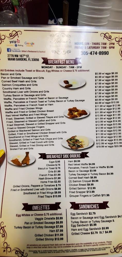 Arline's Restaurant & Seafood Menu image 3